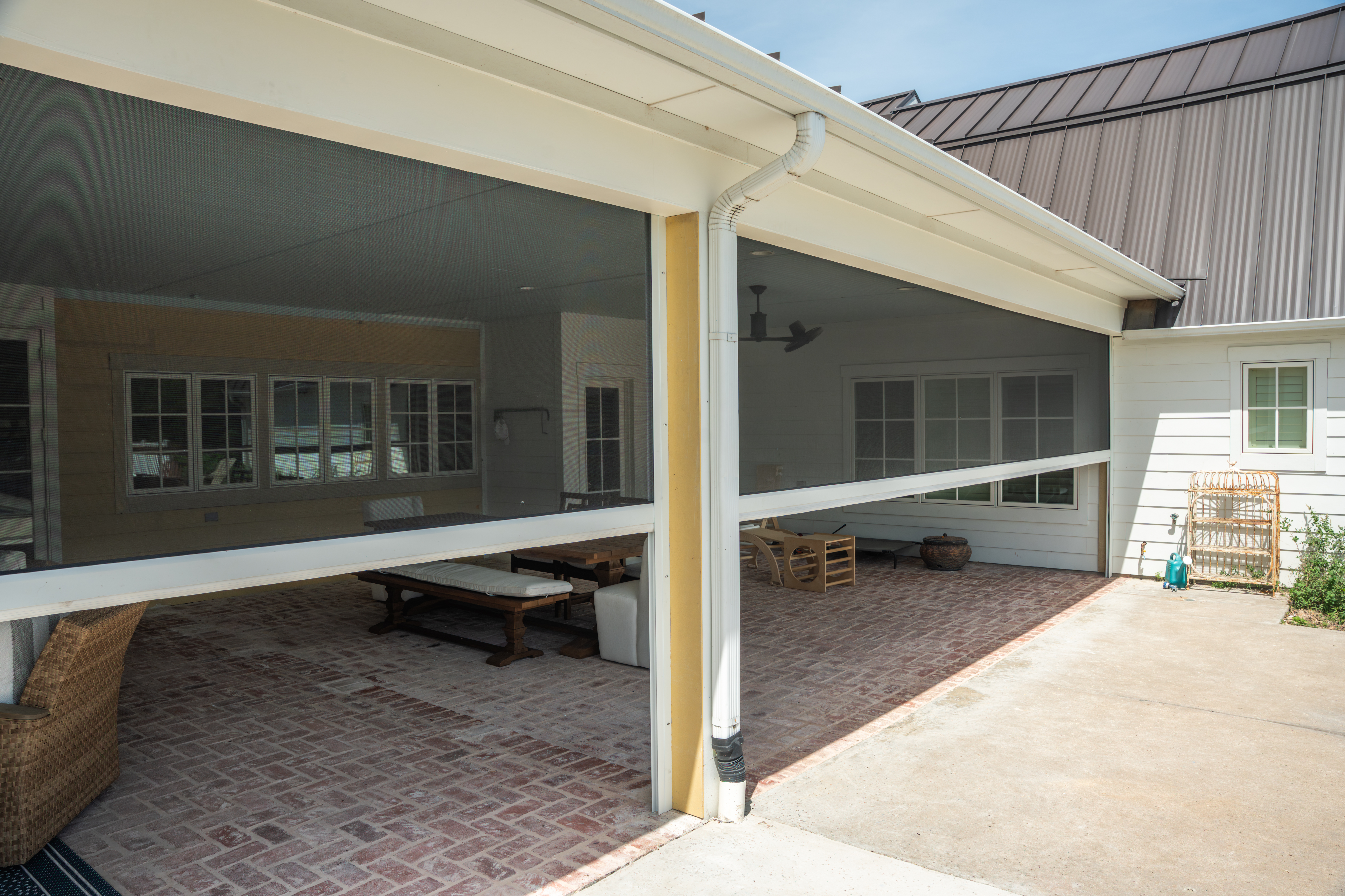 Residential-Patio-Insect-Screens-White-Hardware-Exterior-View