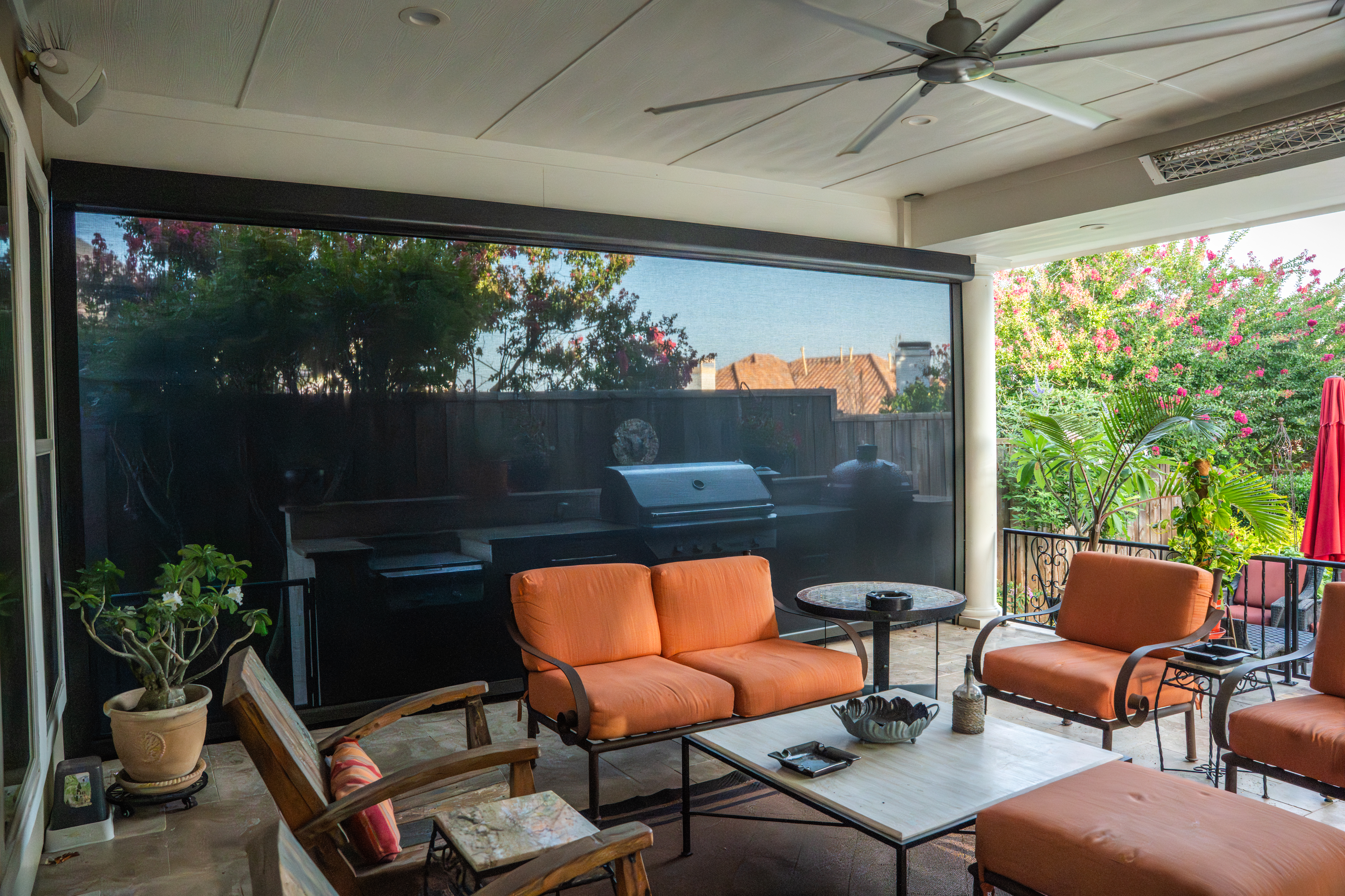 Residential-Patio-Screen-Outdoor-Grill-Orange-Furniture-2